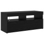 Cabinetes de Televisión 2 pcs Roble negro 290 x 36.5 x 40 cm
