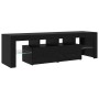 Cabinetes de Televisión 2 pcs Roble negro 290 x 36.5 x 40 cm