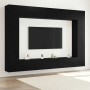 Conjunto de mueble de TV 8 pcs Roble negro 100 x 30 x 30 cm