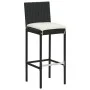 Garden table and high stools and cushions 5 pcs black PE rattan by vidaXL, Garden sets - Ref: Foro24-3064830, Price: 399,76 €...