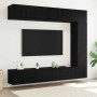 Conjunto de mueble de TV 5 pcs Roble negro 100 x 30 x 30 cm