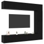 Conjunto de mueble de TV 5 pcs Roble negro 100 x 30 x 30 cm