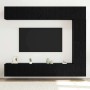 Conjunto de mueble de TV 5 pcs Roble negro 100 x 30 x 30 cm