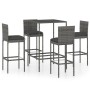 Garden table and high stools 5 pieces gray synthetic rattan by vidaXL, Garden sets - Ref: Foro24-3064831, Price: 364,69 €, Di...