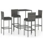 Garden table and high stools 5 pieces gray synthetic rattan by vidaXL, Garden sets - Ref: Foro24-3064831, Price: 357,07 €, Di...