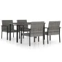 5-Piece Gray Synthetic Rattan Garden Dining Set by vidaXL, Garden sets - Ref: Foro24-3065713, Price: 306,82 €, Discount: %