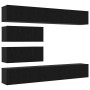 Conjunto de mueble de TV 10 pcs Roble negro 100 x 30 x 30 cm