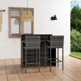 Gartenbar-Möbelset, 3-teilig, grau von vidaXL, Gartensets - Ref: Foro24-3064887, Preis: 330,72 €, Rabatt: %