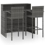 Gartenbar-Möbelset, 3-teilig, grau von vidaXL, Gartensets - Ref: Foro24-3064887, Preis: 343,82 €, Rabatt: %