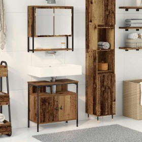 Juego de muebles de baño 2 pcs Marrón 60 x 30 x 60 cm