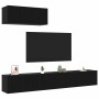 Conjunto de muebles para TV de 3 piezas montado en la pared en