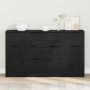 Vitrina 3 pcs Roble negro 121 x 30 x 70 cm Madera contrachapada