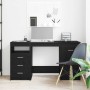 Escritorio Roble negro 140 x 50 x 76 cm Madera contrachapada