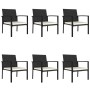 Garten-Essgruppe 7-teilig aus schwarzem synthetischem Rattan von vidaXL, Gartensets - Ref: Foro24-3065709, Preis: 442,30 €, R...