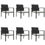 Garten-Essgruppe 7-teilig aus schwarzem synthetischem Rattan von vidaXL, Gartensets - Ref: Foro24-3065709, Preis: 429,48 €, R...