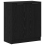 Vitrina 3 pcs Roble negro 121 x 30 x 70 cm Madera contrachapada