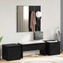 Conjunto de muebles de recibidor con cajón 4 pcs Roble negro