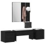 Conjunto de muebles de recibidor con cajón 4 pcs Roble negro