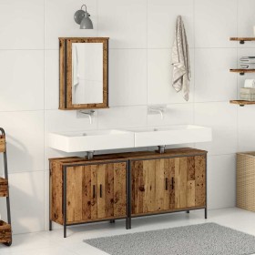 Juego de muebles de baño 3 pcs Marrón 80 x 30 x 60 cm