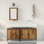 Juego de muebles de baño 3 pcs Marrón 80 x 30 x 60 cm