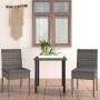3-piece synthetic rattan gray garden dining set by vidaXL, Garden sets - Ref: Foro24-3065699, Price: 209,62 €, Discount: %