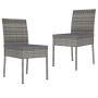 3-piece synthetic rattan gray garden dining set by vidaXL, Garden sets - Ref: Foro24-3065699, Price: 209,62 €, Discount: %
