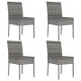 5-piece synthetic rattan gray garden dining set by vidaXL, Garden sets - Ref: Foro24-3065701, Price: 340,34 €, Discount: %