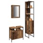 Juego de muebles de baño 3 pcs Madera vieja 33 x 33 x 185.5 cm
