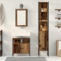 Juego de muebles de baño 3 pcs Madera vieja 33 x 33 x 185.5 cm