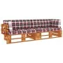 2-Sitzer-Palettensofa mit braun imprägnierten Kiefernholzkissen von vidaXL, Gartensets - Ref: Foro24-3066673, Preis: 247,46 €...