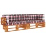 2-Sitzer-Palettensofa mit braun imprägnierten Kiefernholzkissen von vidaXL, Gartensets - Ref: Foro24-3066673, Preis: 271,25 €...
