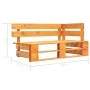 2-seater pallet sofa with brown impregnated pine wood cushions by vidaXL, Garden sets - Ref: Foro24-3066673, Price: 243,32 €,...