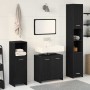 Conjunto de Muebles de Baño con estante 4 pcs Roble Negro