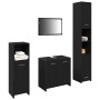 Conjunto de Muebles de Baño con estante 4 pcs Roble Negro