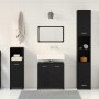 Conjunto de Muebles de Baño con estante 4 pcs Roble Negro