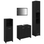 Conjunto de Muebles de Baño con estante 4 pcs Roble Negro