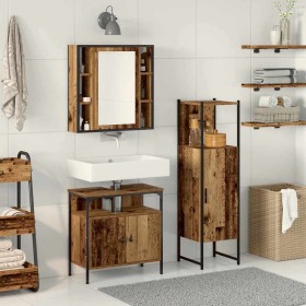 Juego de muebles de baño 3 pcs Marrón 60 x 30 x 60 cm