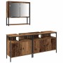 Juego de muebles de baño 3 pcs Marrón 80 x 30 x 60 cm
