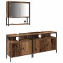 Juego de muebles de baño 3 pcs Marrón 80 x 30 x 60 cm