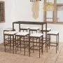 Gartenbar-Set 9-teilig aus braunem synthetischem Rattan von vidaXL, Gartensets - Ref: Foro24-3064825, Preis: 362,17 €, Rabatt: %