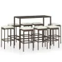 Garden bar set 9 pieces brown synthetic rattan by vidaXL, Garden sets - Ref: Foro24-3064825, Price: 362,17 €, Discount: %