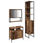 Juego de muebles de baño 3 pcs Madera vieja 33 x 33 x 185.5 cm
