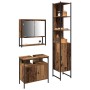 Juego de muebles de baño 3 pcs Madera vieja 33 x 33 x 185.5 cm