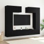 Conjunto de mueble de TV 6 pcs Roble negro 100 x 30 x 30 cm