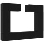 Conjunto de mueble de TV 6 pcs Roble negro 100 x 30 x 30 cm