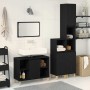Juego de muebles de baño con puerta 3 pcs Negro 60 x 30 x 60 cm