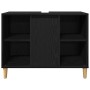 Juego de muebles de baño con puerta 3 pcs Negro 60 x 30 x 60 cm