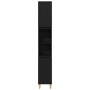 Juego de muebles de baño con puerta 3 pcs Negro 60 x 30 x 60 cm