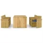 7-piece garden dining table with impregnated pine wood cushions by vidaXL, Garden sets - Ref: Foro24-3065733, Price: 698,07 €...