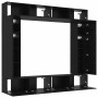 Conjunto de mueble de TV 8 pcs Roble negro 100 x 30 x 30 cm